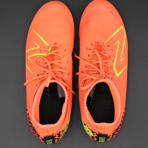 New Balance Mens 8 Soccer Cleats Orange/Black - Picture 5 of 9